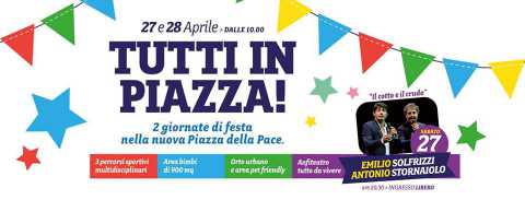 Bari, al Mongolfiera di Japigia inaugura ''Piazza della Pace'' con lo show di Toti e Tata